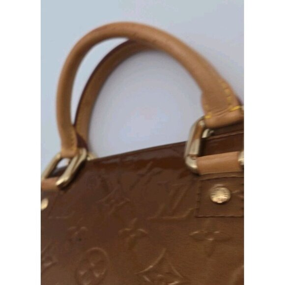 Louis Vuitton Vernis Forsyth Bronze M91113 Handbag Leather Authentic Trapezoid - Picture 14 of 15